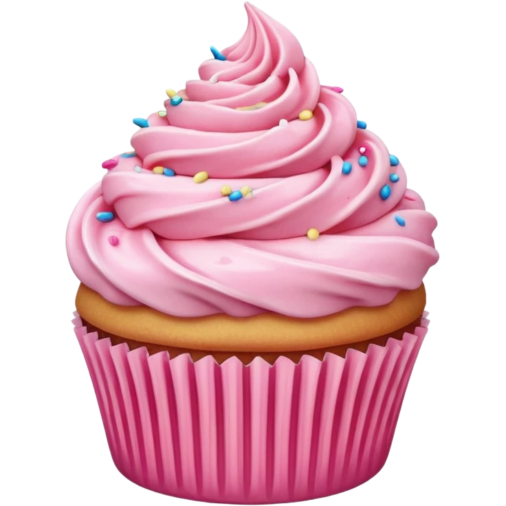 Cupcake with pink icing emoji
