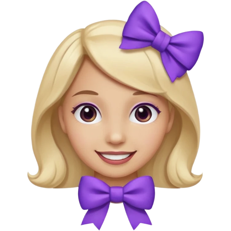 Moño morado coqueto emoji