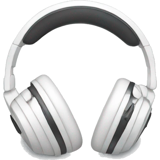 White headphones with bows  emoji