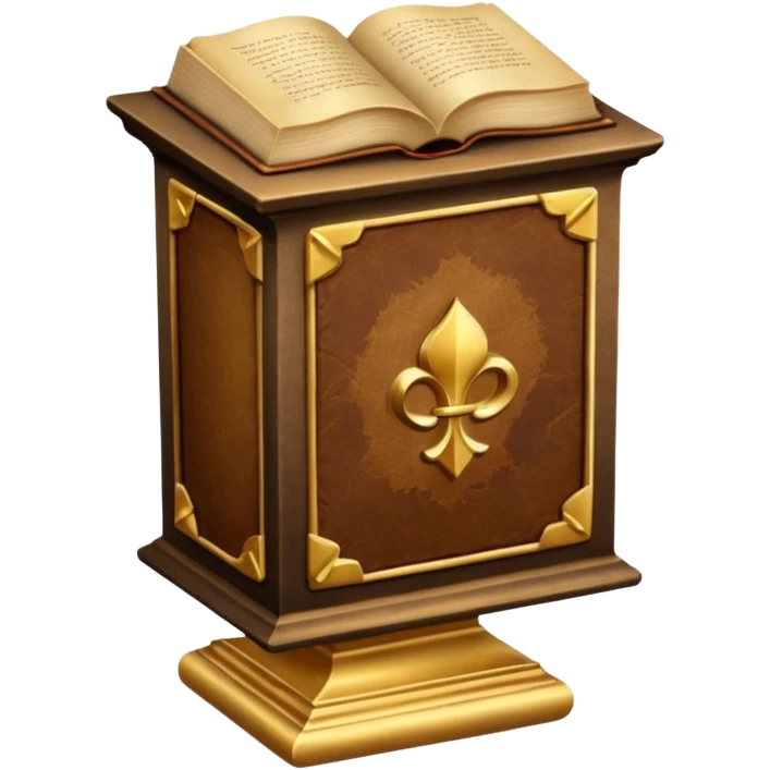 Pedestal with book emoji