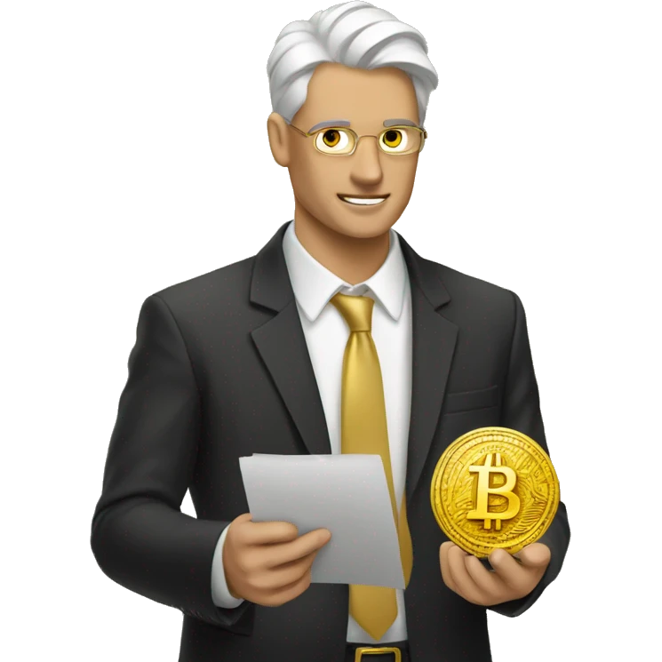 Crypto guy with gold emoji