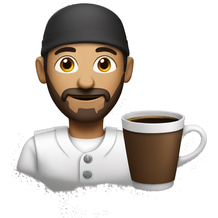 Turk with coffee emoji