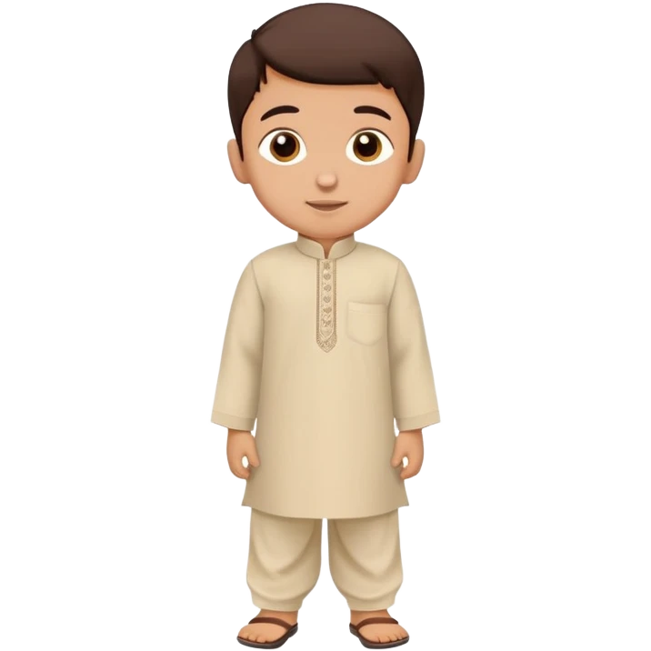 2 years boy in shalwar qameez emoji