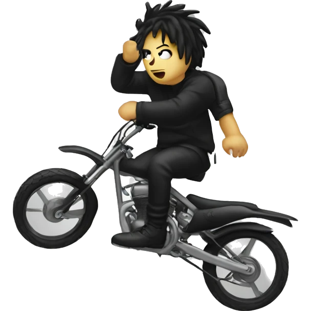 emo falling off bike emoji