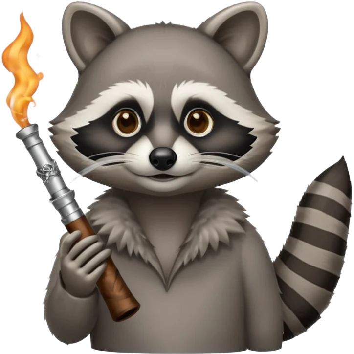 Raccoon smoking meth emoji