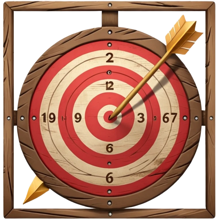 A target with an arrow in the center emoji