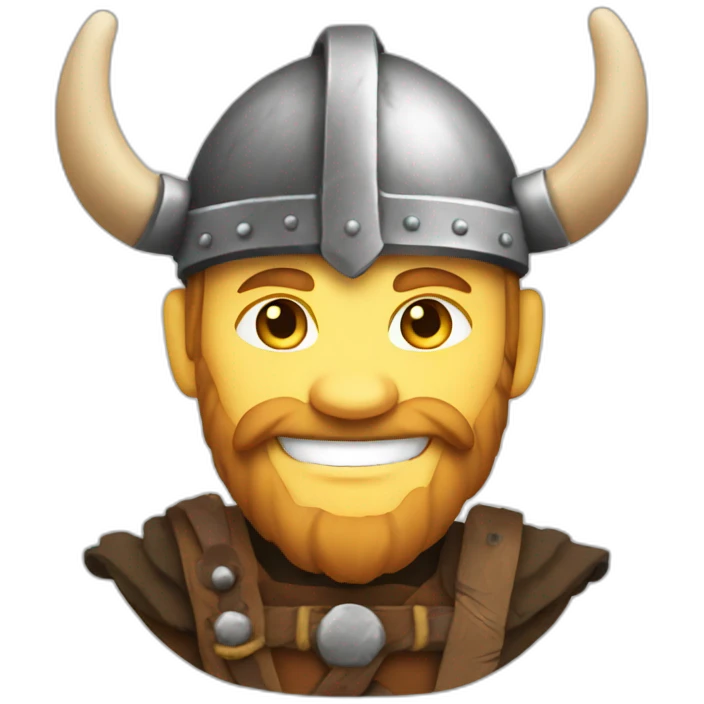 A Viking Smiling Emoji AI Emoji Generator