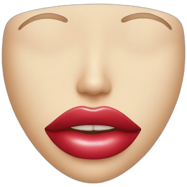 Wet lips emoji