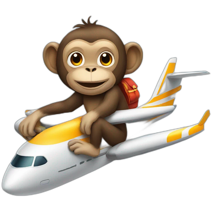 Monkey on a jet  emoji