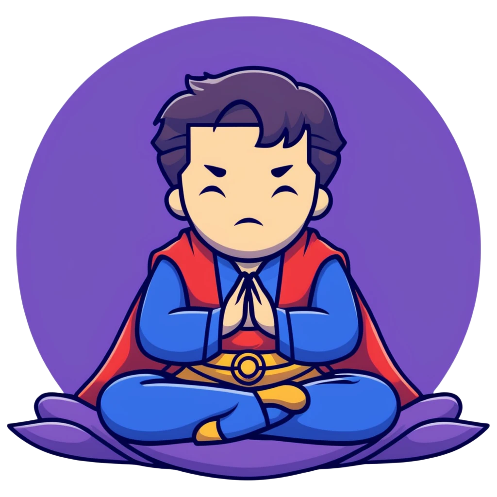 Doctor Strange in meditation pose floating emoji