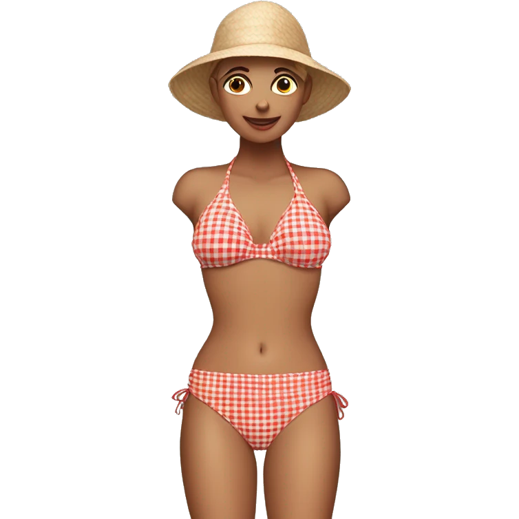 red gingham bikini emoji