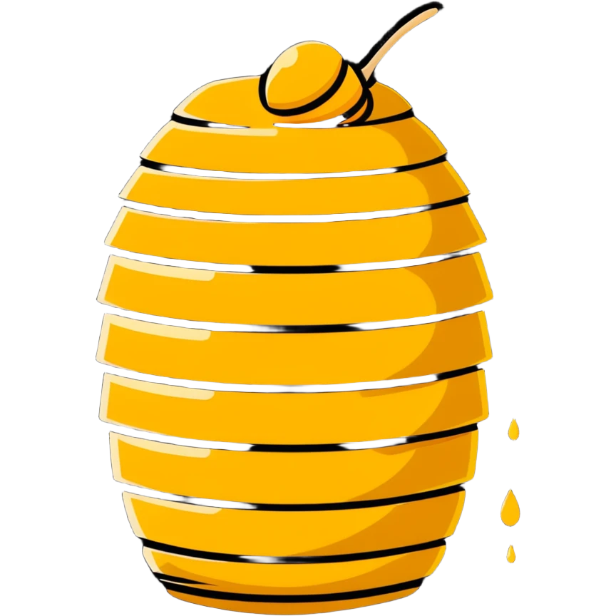 beehive with honey dripping emoji
