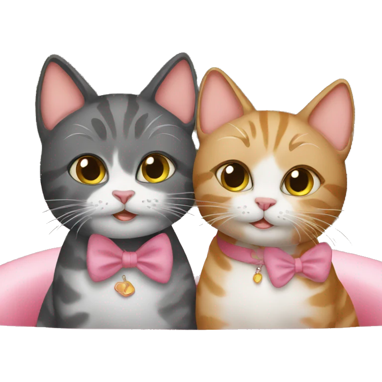 two cats on their honeymoon emoji