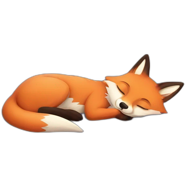 fox sleep emoji