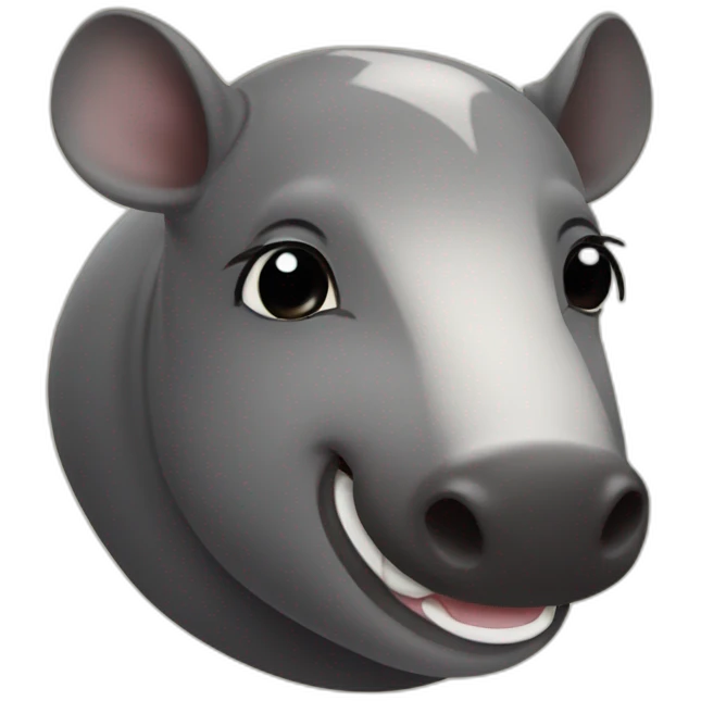 cute tapir smiling emoji