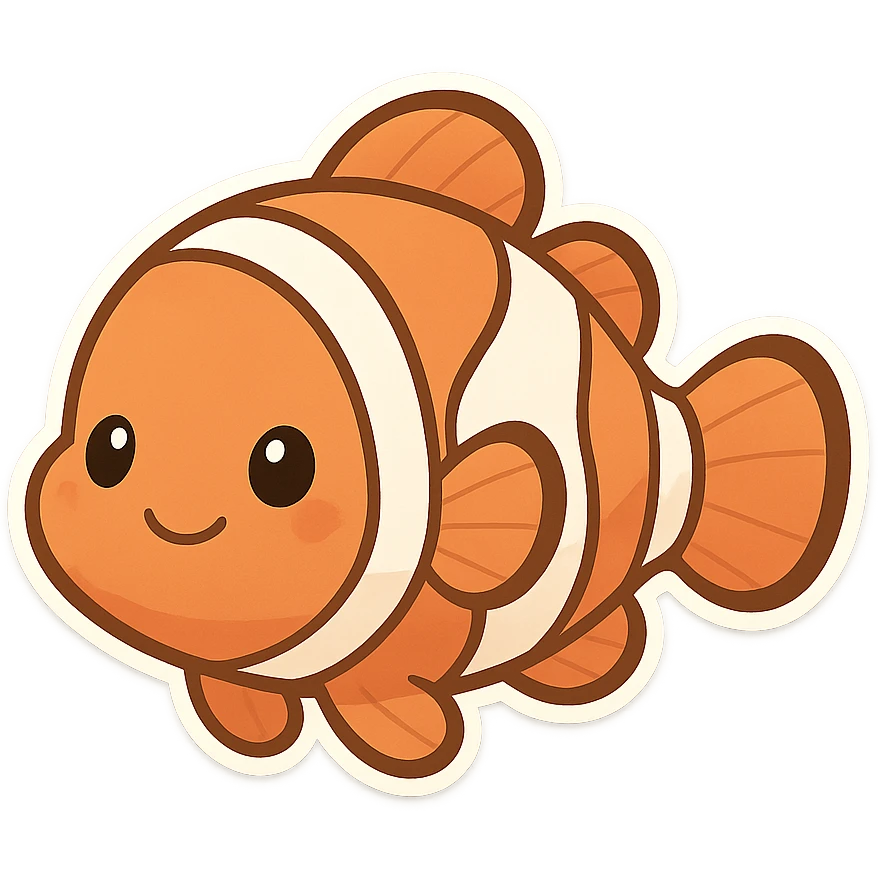 一只可爱的小丑鱼 emoji