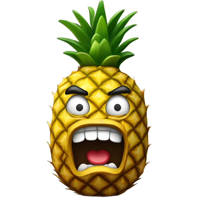 Angry pineapple emoji