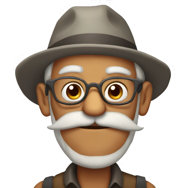 Old grandpa crab with a beard emoji