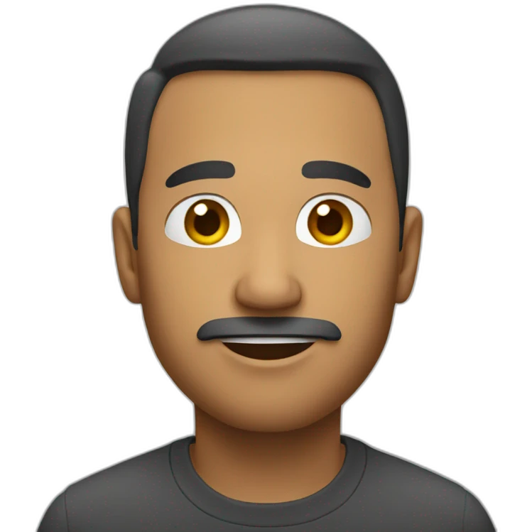 Man with speaking emoji