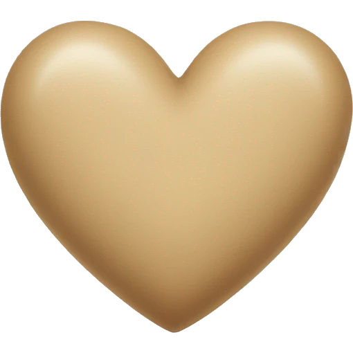 Beige heart emoji