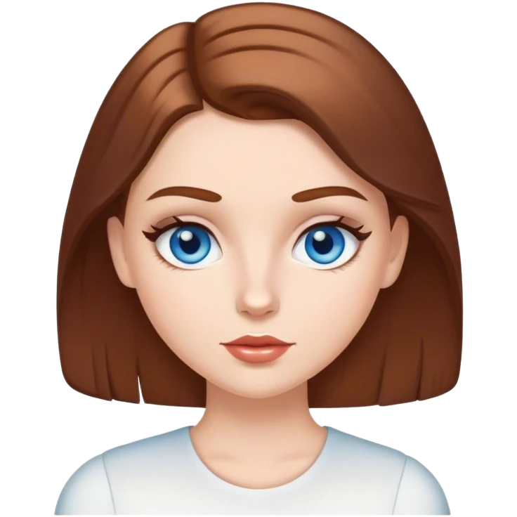 White girl brown hair blue eyes, telling facts and being diva emoji