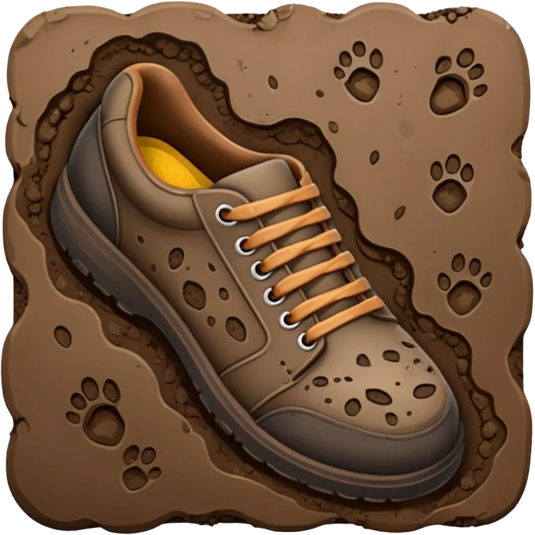 shoe print   emoji