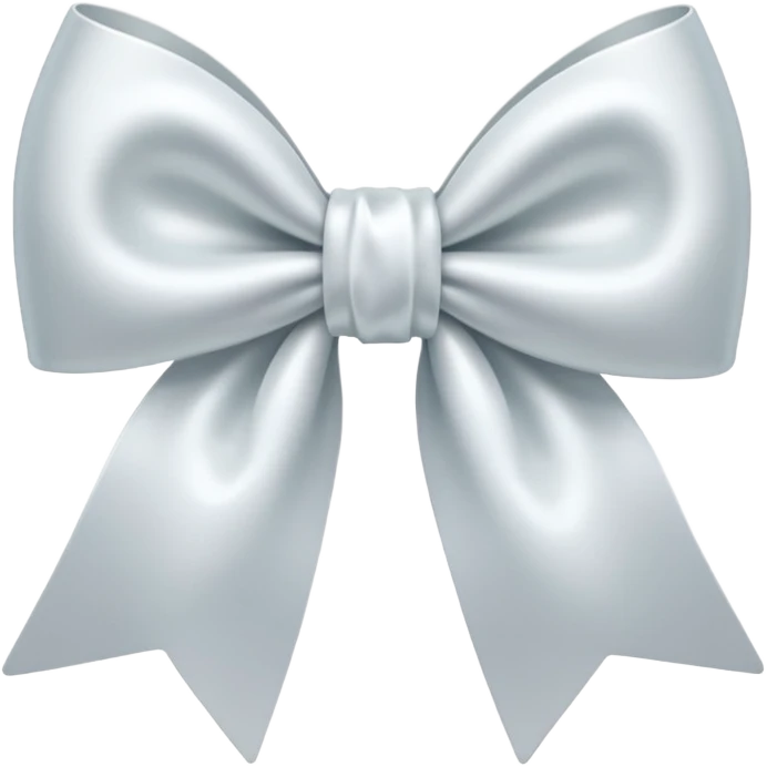 white satin bow emoji