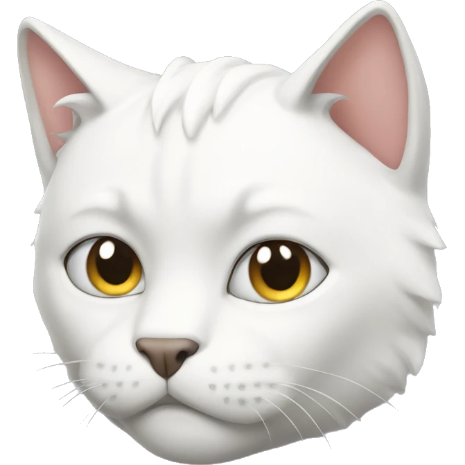 Muscular white cat emoji