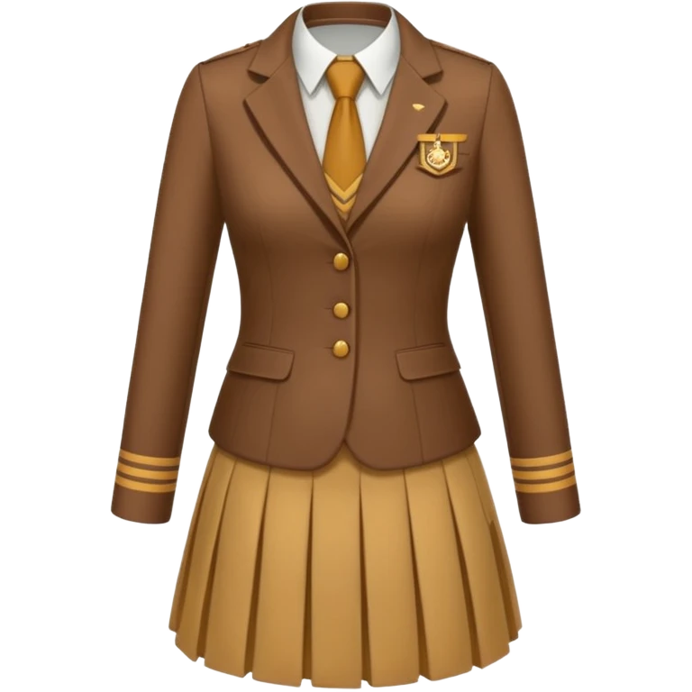 brown academia uniform with skirt emoji