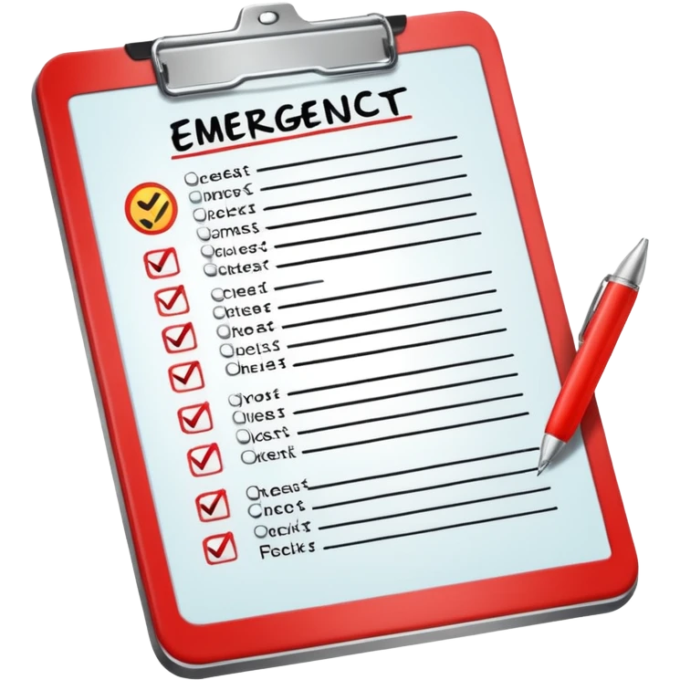 emergency checklist emoji