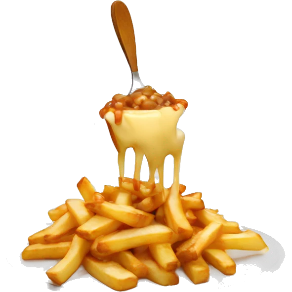 Poutine qui mange une poutine  emoji