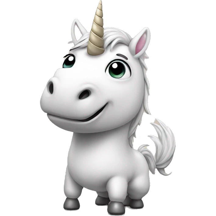 Unicorn doing a squat emoji