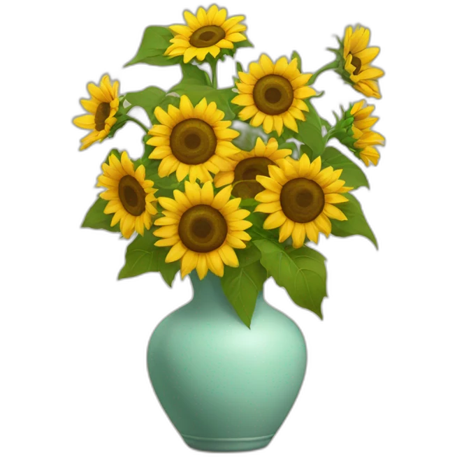 vase with sunflowers emoji