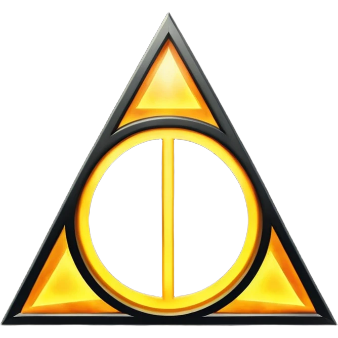 Deathly Hallows symbol with glowing effect emoji