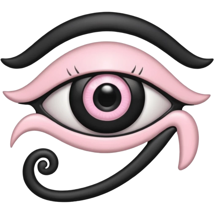 Eye of Horus light pink and black emoji