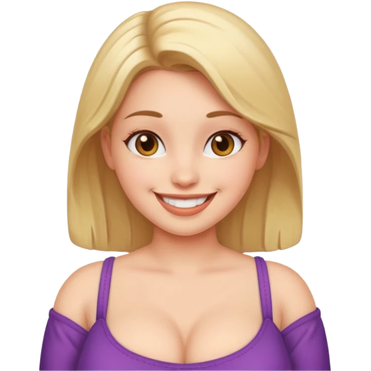 naked girl with big breasts emoji