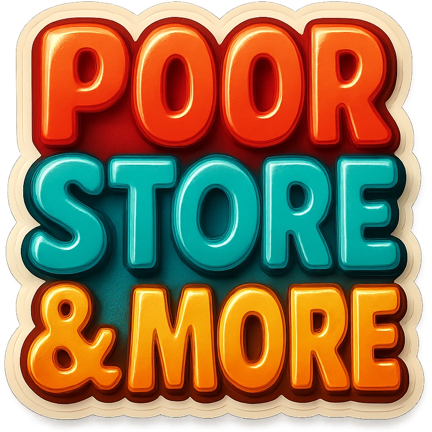 Convince store named Poor Store & More emoji