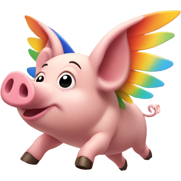 Flying pig emoji