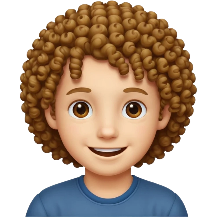 curly haired kid emoji