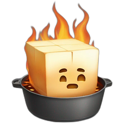 Burn Tofu in pot emoji