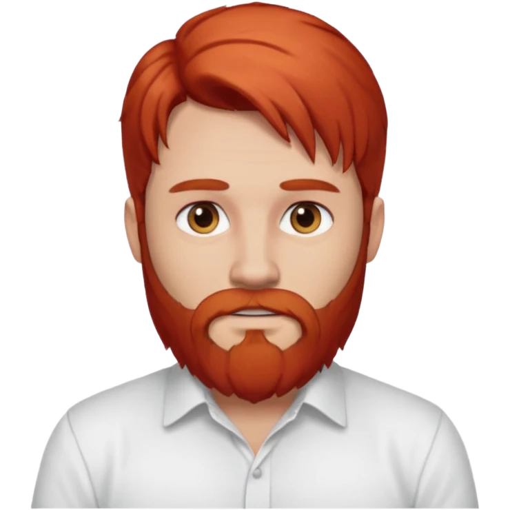 red long hair bearded man with shirt emoji