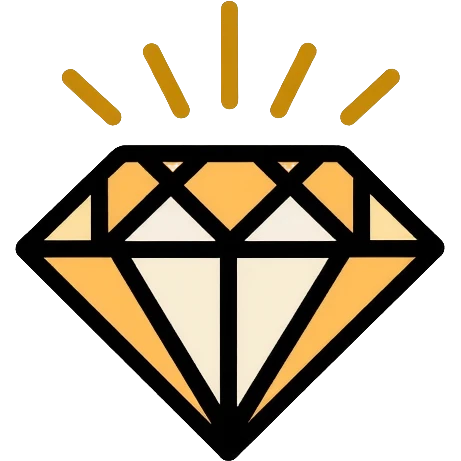 luxury jewelry company logo with diamond and gold elements emoji
