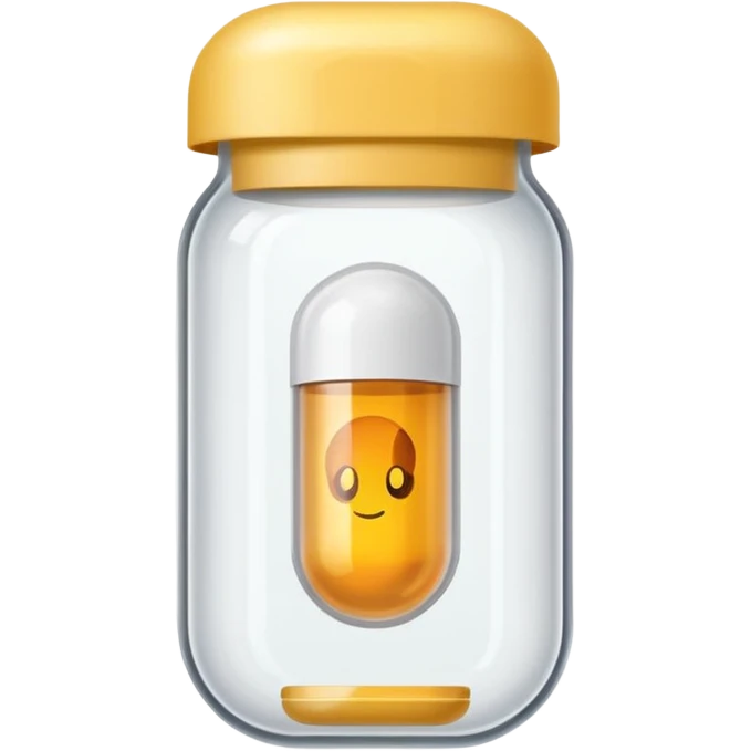 medicine capsule in case in natural colors emoji