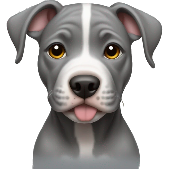 Grey Pitbull puppy emoji