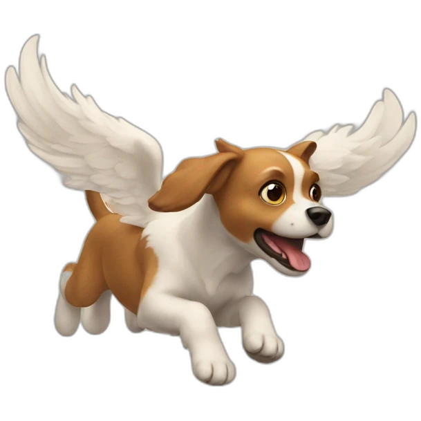 flying dog emoji