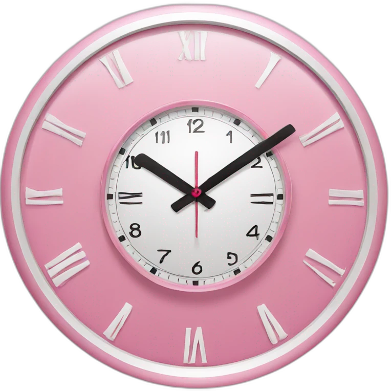 Reloj rosa emoji