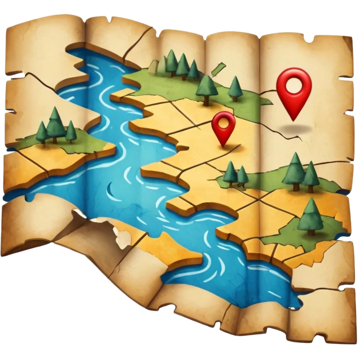 a ugly broken map  emoji