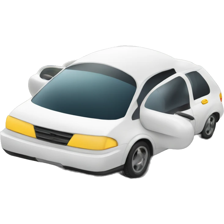 Flying car with wide open doors emoji