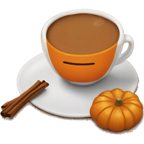 Pumkin spice coffy emoji