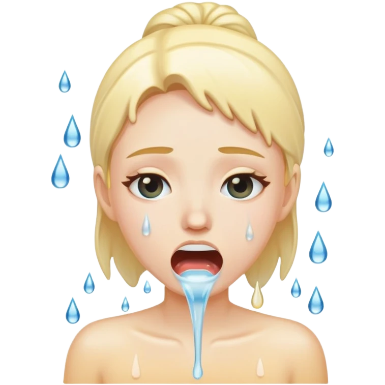 Water drippping out mouth emoji